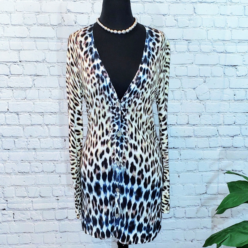 CHICOS | Animal Print Sweater | Sz 1